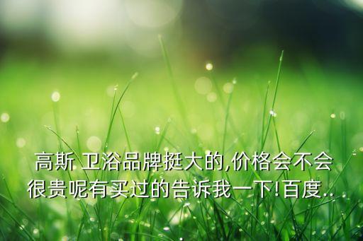  高斯 衛(wèi)浴品牌挺大的,價格會不會很貴呢有買過的告訴我一下!百度...