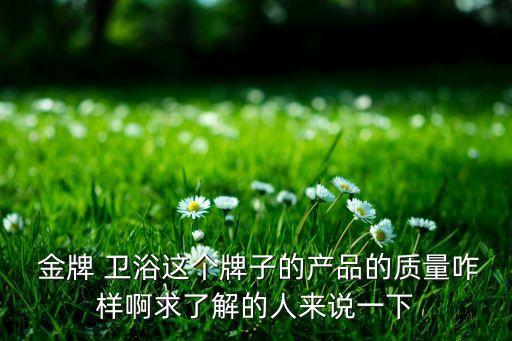 金牌衛(wèi)浴馬桶 評(píng)價(jià),金牌衛(wèi)浴馬桶怎么樣?看看這里!
