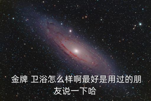 金牌衛(wèi)浴好嗎,金牌衛(wèi)浴怎么樣?