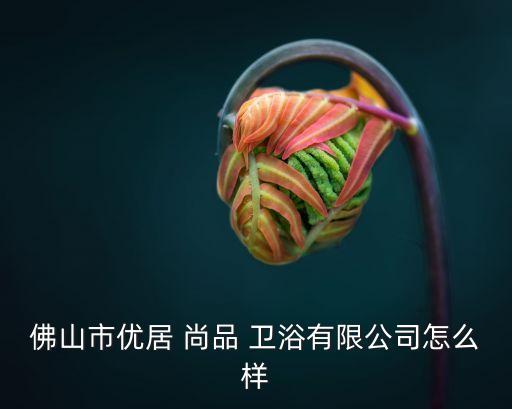 佛山市優(yōu)居 尚品 衛(wèi)浴有限公司怎么樣