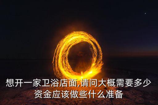 想開一家衛(wèi)浴店面,請問大概需要多少資金應(yīng)該做些什么準(zhǔn)備
