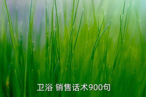 衛(wèi)浴 銷售話術(shù)900句