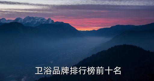  衛(wèi)浴品牌排行榜前十名