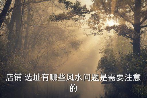 店鋪 選址有哪些風(fēng)水問(wèn)題是需要注意的
