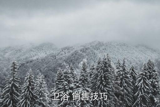 衛(wèi)浴 銷售技巧