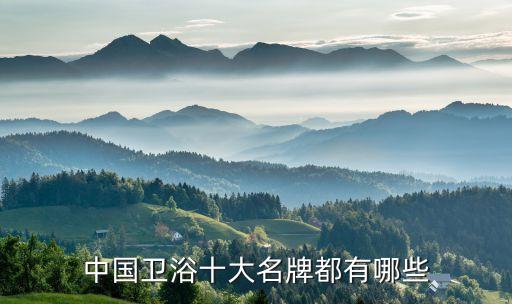 中國衛(wèi)浴十大名牌都有哪些