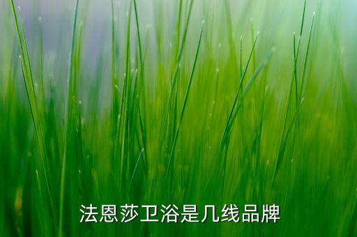  法恩莎衛(wèi)浴是幾線品牌