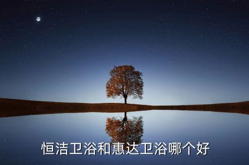  恒潔衛(wèi)浴和惠達(dá)衛(wèi)浴哪個(gè)好