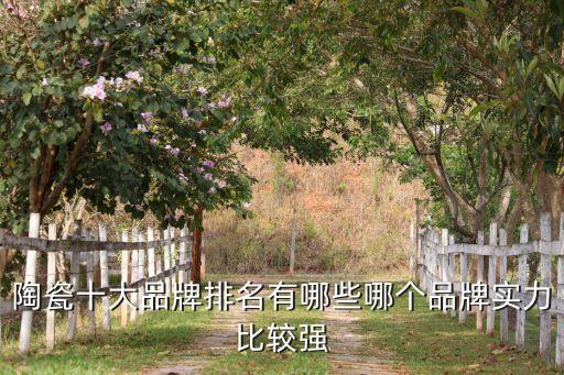 陶瓷十大品牌排名有哪些哪個品牌實力比較強