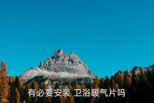 有必要安裝 衛(wèi)浴暖氣片嗎