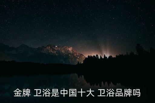 金牌 衛(wèi)浴是中國(guó)十大 衛(wèi)浴品牌嗎