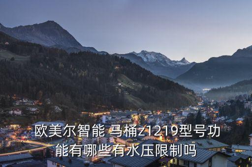  歐美爾智能 馬桶z1219型號(hào)功能有哪些有水壓限制嗎