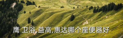 鷹 衛(wèi)浴,益高,惠達(dá)哪個(gè)座便器好