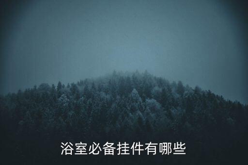 浴室必備掛件有哪些
