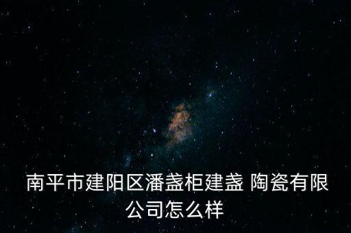  南平市建陽區(qū)潘盞柜建盞 陶瓷有限公司怎么樣