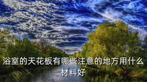 浴室的天花板有哪些注意的地方用什么材料好