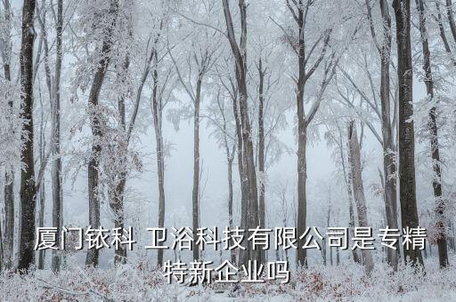  廈門銥科 衛(wèi)浴科技有限公司是專精特新企業(yè)嗎