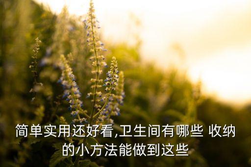 簡單實(shí)用還好看,衛(wèi)生間有哪些 收納的小方法能做到這些