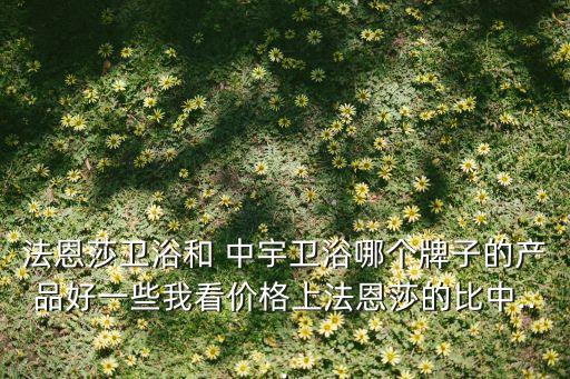 法恩莎衛(wèi)浴和 中宇衛(wèi)浴哪個(gè)牌子的產(chǎn)品好一些我看價(jià)格上法恩莎的比中...