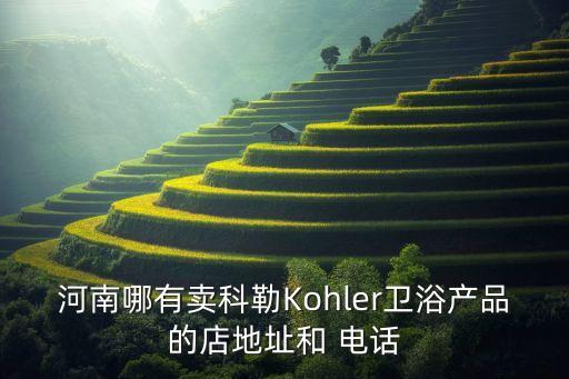 河南哪有賣(mài)科勒Kohler衛(wèi)浴產(chǎn)品的店地址和 電話