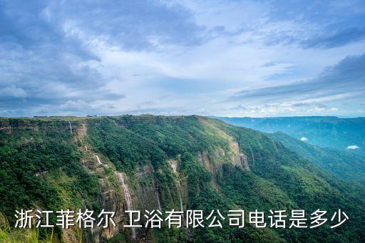 浙江菲格爾 衛(wèi)浴有限公司電話是多少