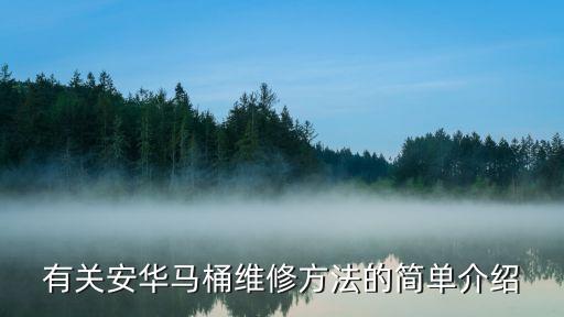有關(guān)安華馬桶維修方法的簡單介紹