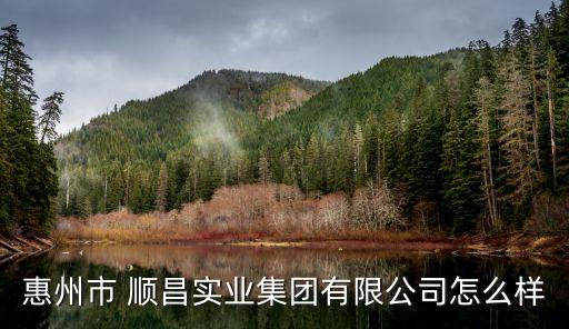 惠州市 順昌實(shí)業(yè)集團(tuán)有限公司怎么樣