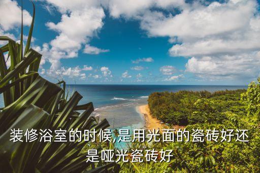 裝修浴室的時(shí)候,是用光面的瓷磚好還是啞光瓷磚好
