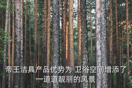 帝王潔具產(chǎn)品優(yōu)勢(shì)為 衛(wèi)浴空間增添了一道道靚麗的風(fēng)景