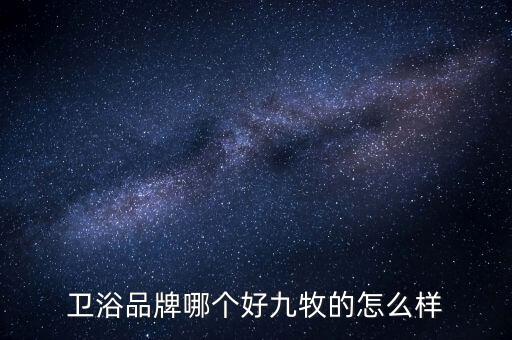 衛(wèi)浴品牌哪個(gè)好九牧的怎么樣
