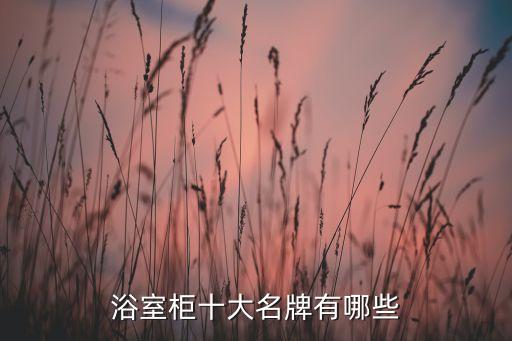 浴室柜十大名牌有哪些