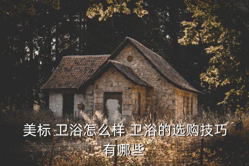 美標衛(wèi)浴品牌介紹文案