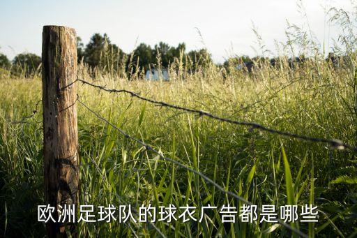 歐洲足球隊的球衣廣告都是哪些