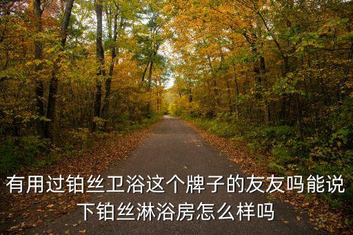 有用過(guò)鉑絲衛(wèi)浴這個(gè)牌子的友友嗎能說(shuō)下鉑絲淋浴房怎么樣嗎