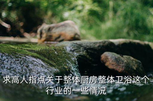 求高人指點關于整體廚房整體衛(wèi)浴這個行業(yè)的一些情況