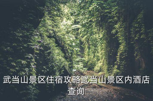 武當山景區(qū)住宿攻略武當山景區(qū)內(nèi)酒店查詢