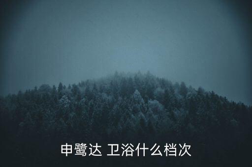 申鷺達(dá) 衛(wèi)浴什么檔次