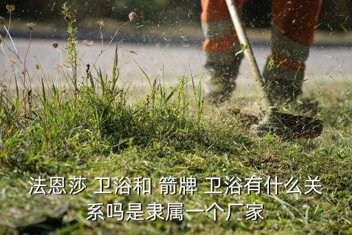 法恩莎 衛(wèi)浴和 箭牌 衛(wèi)浴有什么關(guān)系嗎是隸屬一個(gè)廠家