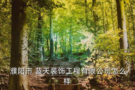  濮陽市 藍天裝飾工程有限公司怎么樣