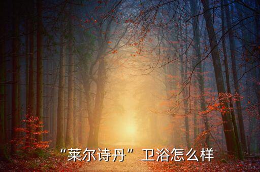 “萊爾詩丹”衛(wèi)浴怎么樣