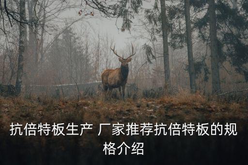 抗倍特板生產(chǎn) 廠家推薦抗倍特板的規(guī)格介紹
