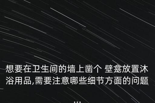 想要在衛(wèi)生間的墻上鑿個(gè) 壁龕放置沐浴用品,需要注意哪些細(xì)節(jié)方面的問題...