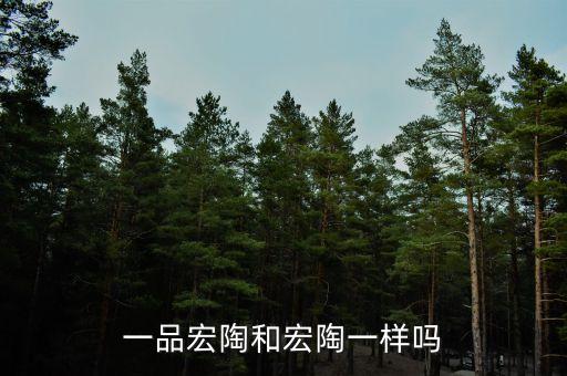 一品宏陶和宏陶一樣嗎