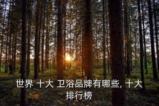 世界 十大 衛(wèi)浴品牌有哪些, 十大排行榜