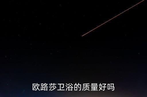 歐路莎衛(wèi)浴的質(zhì)量好嗎