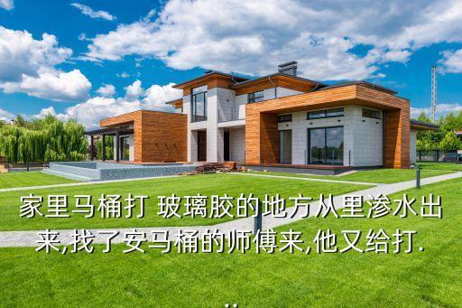家里馬桶打 玻璃膠的地方從里滲水出來,找了安馬桶的師傅來,他又給打...