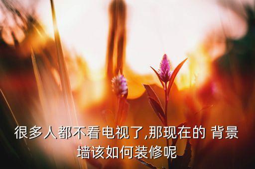 很多人都不看電視了,那現(xiàn)在的 背景墻該如何裝修呢