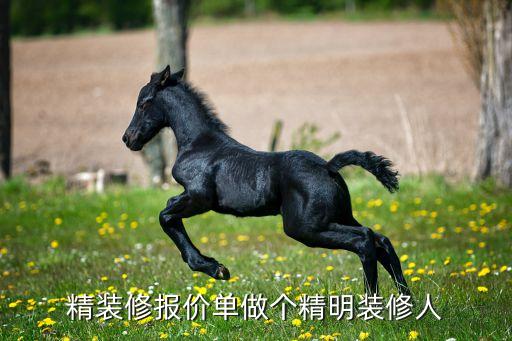 精裝修報價單做個精明裝修人