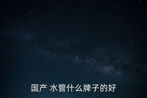 國(guó)產(chǎn) 水管什么牌子的好