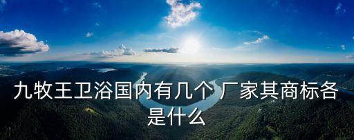 九牧王衛(wèi)浴國內(nèi)有幾個 廠家其商標各是什么